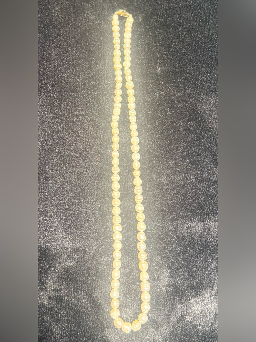 Vintage Freshwater Baroque Pearl Necklace White Cream Cultured Pearls 20g
